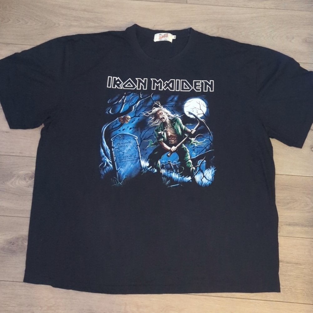 Vintage Iron Maiden Benjamin Breeg 3XL Black t-shirt Band Rock Music Metal